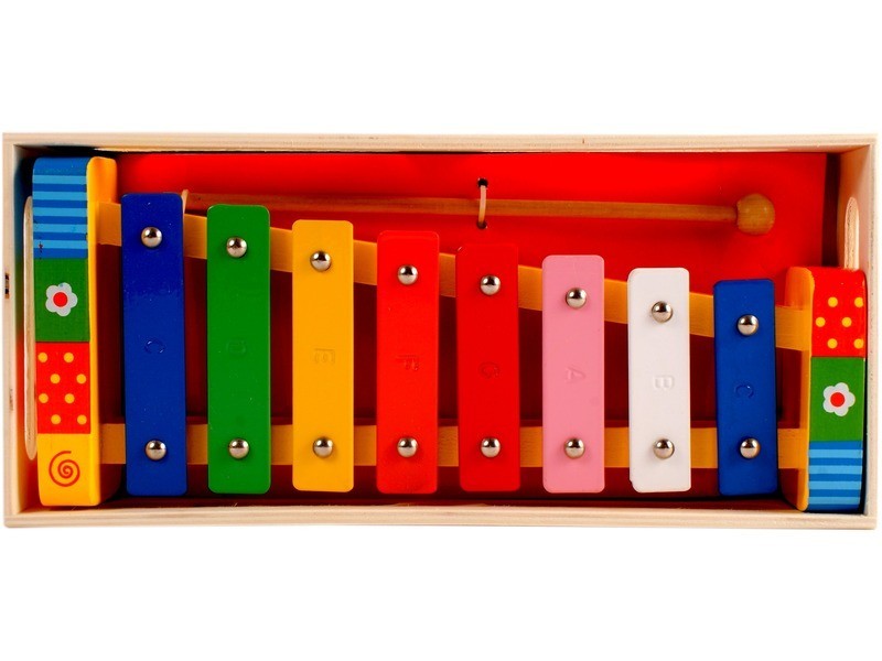 Színes fa xilofon gyerekeknek