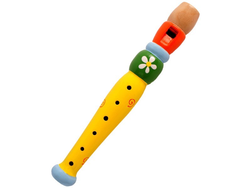 Színes fa furulya 20 cm