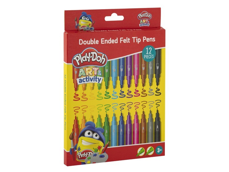 Play-Doh kétvégű filctollak, 12 db