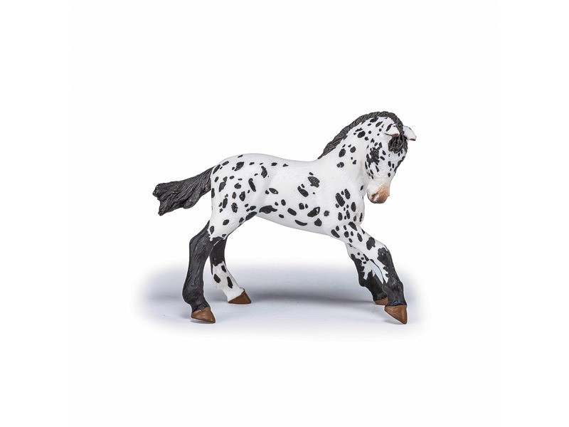Papo fekete appaloosa csikó játékfigura