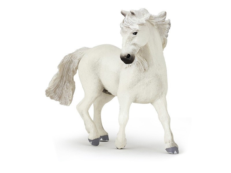 Papo Camargue-i ló figura — kézzel festett, 11×5×10 cm