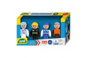 Műanyag figurák - orvos, tűzoltó, rendőr, építőmunkás