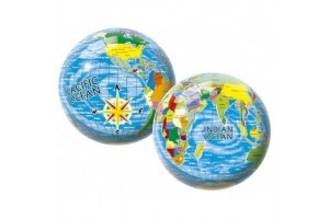 Labda 23 cm - Földgömb, részletes földrajzi térkép