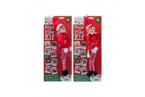 Karácsonyi manó 30 cm – hajlítható lábak