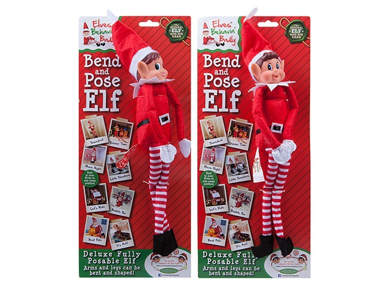 Karácsonyi manó 30 cm – hajlítható lábak