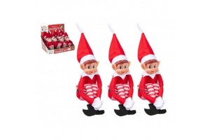 Karácsonyi manó 30 cm - ünnepi dísz, plüss figura