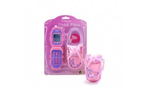 Rózsaszín játék mobiltelefon tokkal