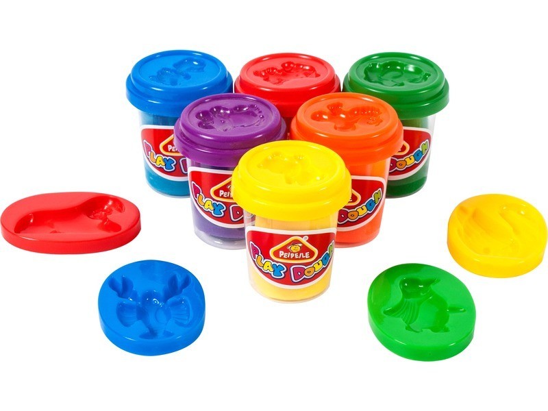 Gyurmakészlet tégelyben — 6 szín