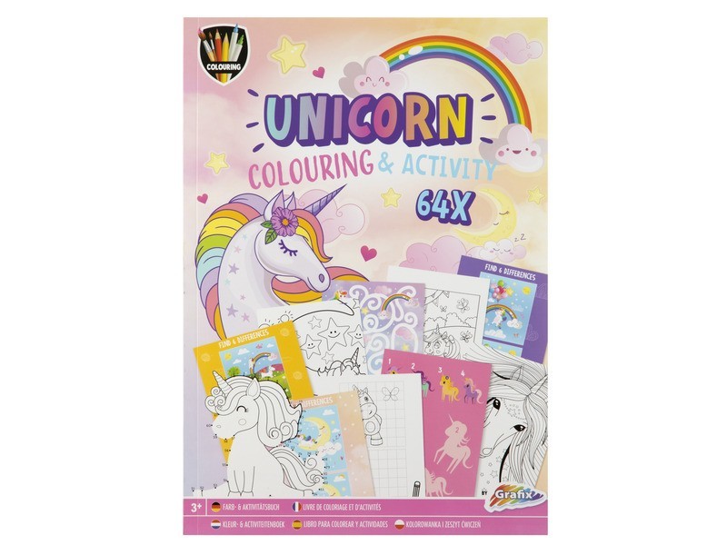 Grafix unikornis színező- és foglalkoztatókönyv A4