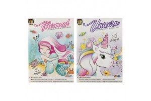 Grafix A4 csillámos színező - 32 minta, 2 matricás ív