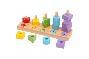 Fa számoló és formafelismerő készlet – 3+ éveseknek