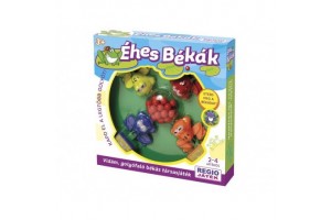 Éhes békák társasjáték - doboz és figurák