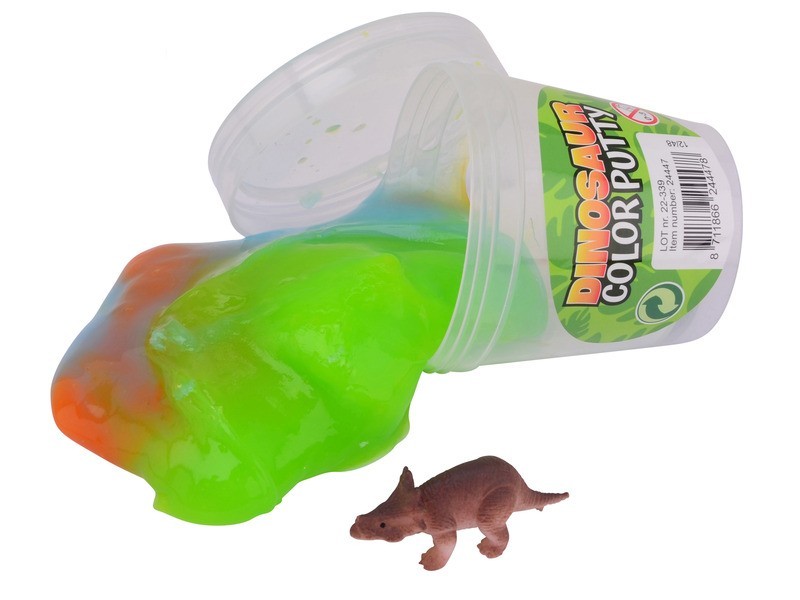 Dínó és putty játék - puha figura és formázható putty