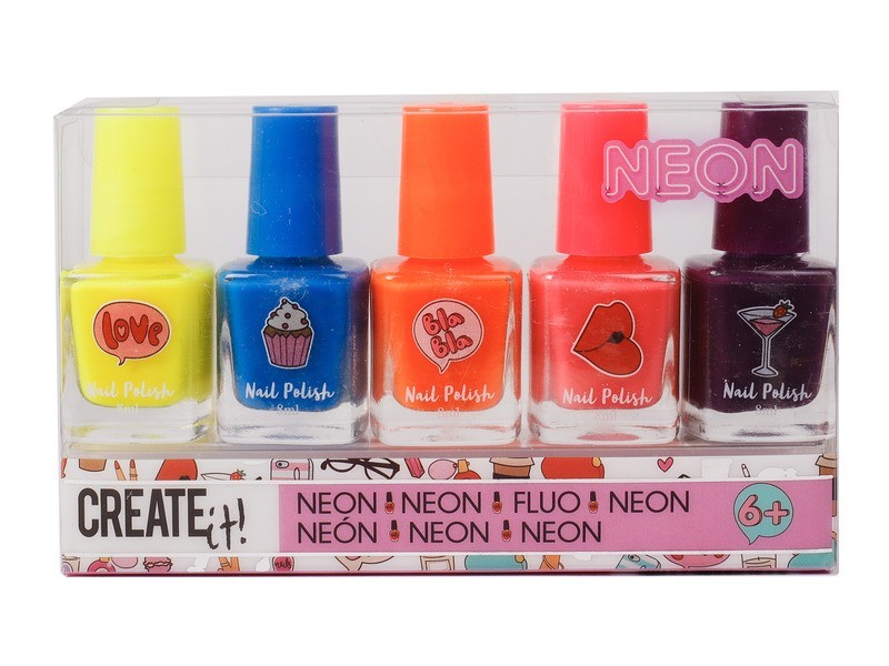 Create it! Neon körömlakk (5 db/csomag)