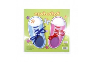 Cipőfűző fajáték — fából készült fejlesztő játék