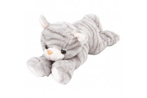 Szürke cica plüssfigura, 25 cm