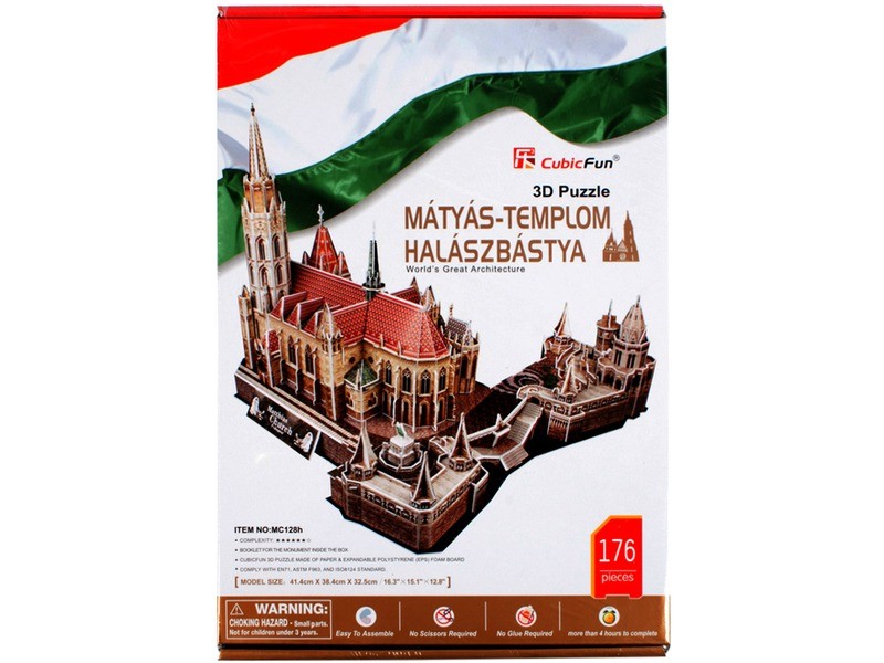 Mátyás-templom és Halászbástya 176 darabos 3D puzzle