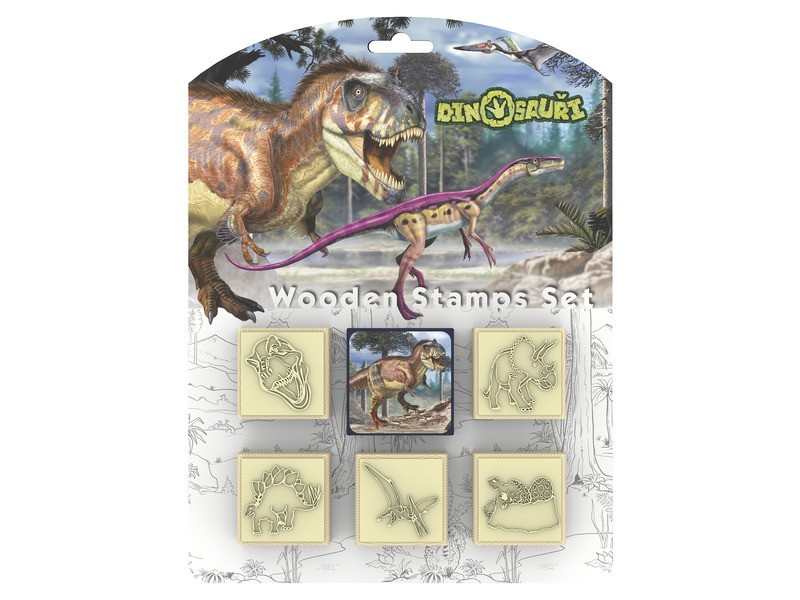 Dinoszaurusz nyomdák és nyomdapárna (5 db)