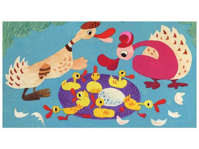 A rút kiskacsa diafilm — illusztráció Rákosy Anikó