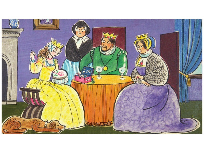 Csipkerózsika diafilm - illusztráció: F. Győrffy Anna