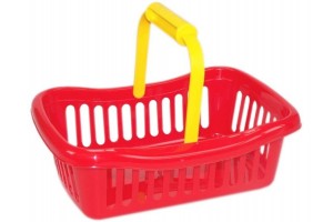 Műanyag mini bevásárló kosár többféle színben