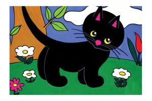 Cikicakk — a fekete cica (diafilm borító)