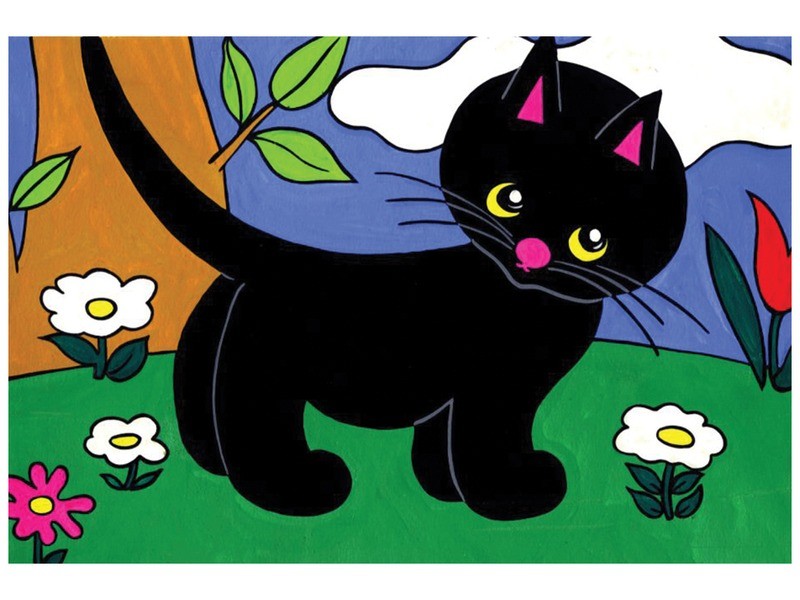 Cikicakk — a fekete cica (diafilm borító)