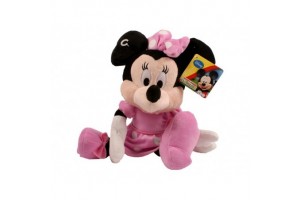 Minnie egér plüssfigura 35 cm - rózsaszín ruhában