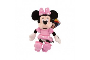 Minnie egér Disney plüss 20 cm - rózsaszín, masnis