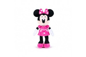 Minnie egér plüss - pöttyös rózsaszín ruha, 25 cm
