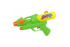 Tartályos vízipisztoly zöld-sárga 27 cm
