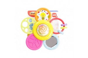 Virág alakú rágóka bébijáték tapadókoronggal