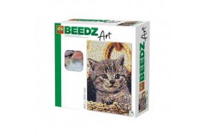 SES BEEDZ Art - Vasalható gyöngy Macska 30x40 cm
