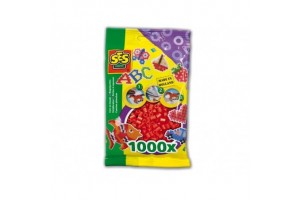 SES vasalható gyöngy 1000 db - piros