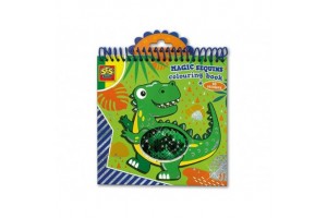 SES Varázslatos színező - zöld dínó, 40 matrica