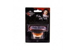 Vámpírfog művérrel - jelmez kiegészítő