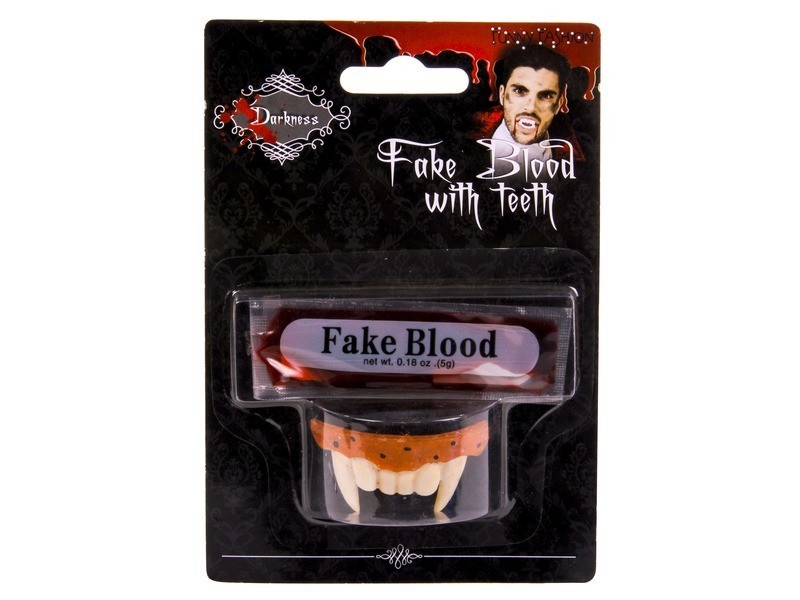 Vámpírfog művérrel - jelmez kiegészítő