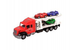 Lendkerekes autószállító kamion és 4 kisautó