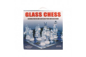 Üveg sakk készlet 20×20 cm