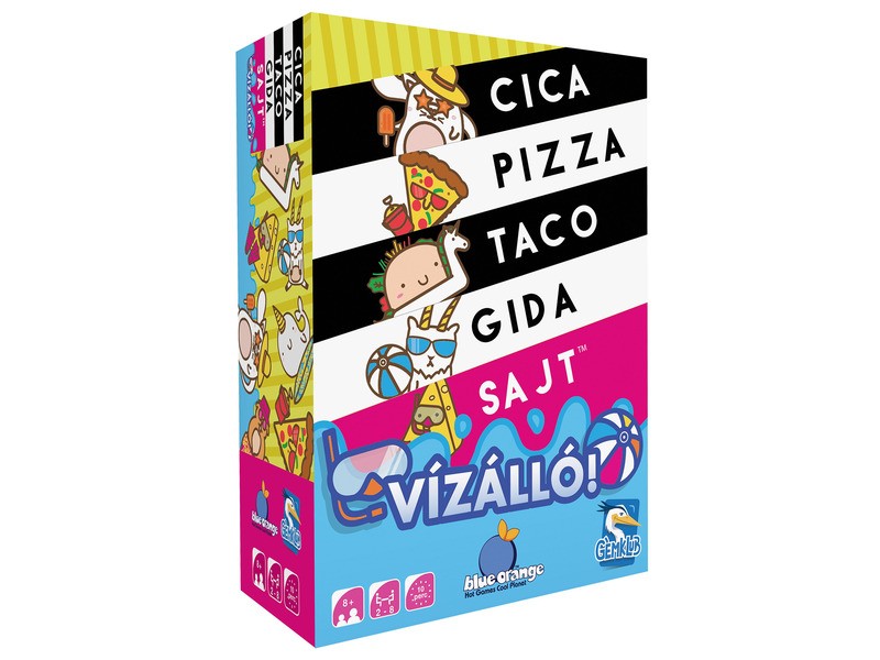 Vízálló cica-pizza-taco társasjáték (8+)