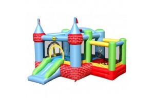 Kastély ugrálóvár labdahálóval (325x300x220 cm)