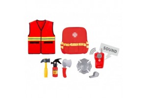 Tűzoltó jelmez készlet hátizsákban – 6 kiegészítő
