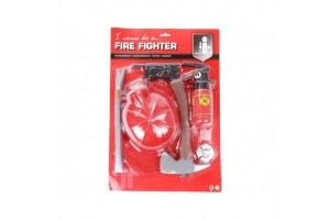 Tűzoltó kiegészítő készlet — sisak, balta, rádió