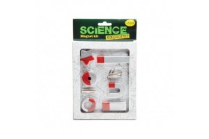 Mágnes 6 darabos készlet — piros és ezüst mágnesek