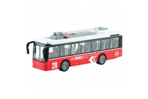 Piros troli - nyitható ajtó és áramszedő