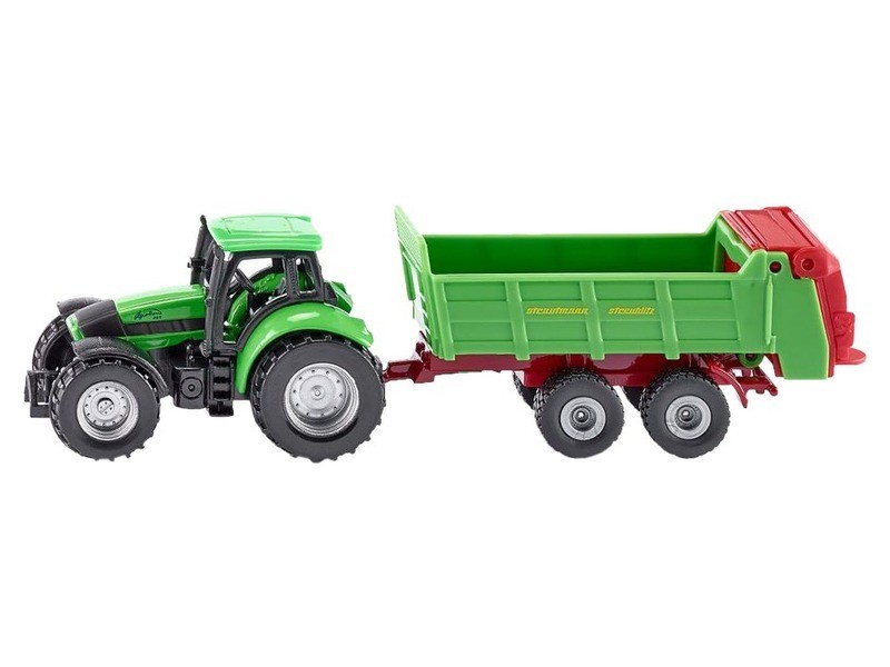 SIKU Deutz traktor univerzális utánfutóval 1:87