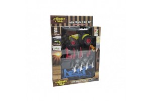 Játéktraktor utánfutóval - zenél és világít