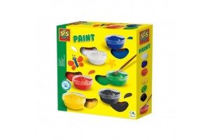 SES temperafesték 6 db – piros, sárga, kék, zöld, fekete, fehér