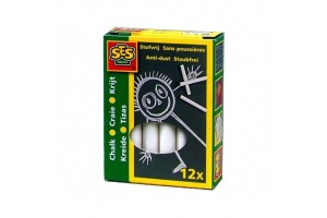 SES fehér táblakréta 12 db - pormentes