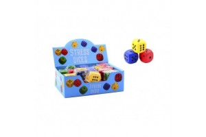 Stresszoldó puha dobókocka, 4 cm